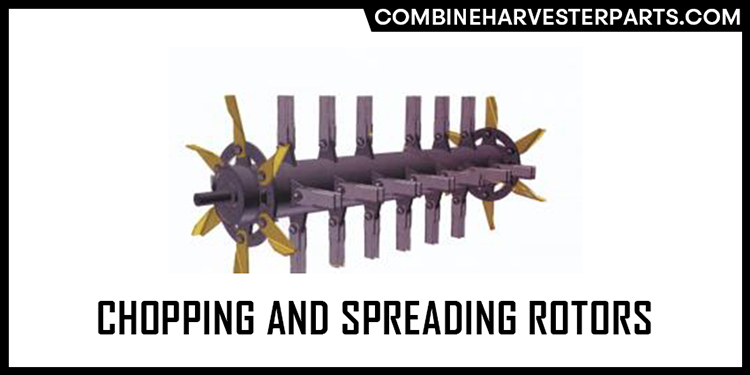 Active components of chopping and spreading rotor