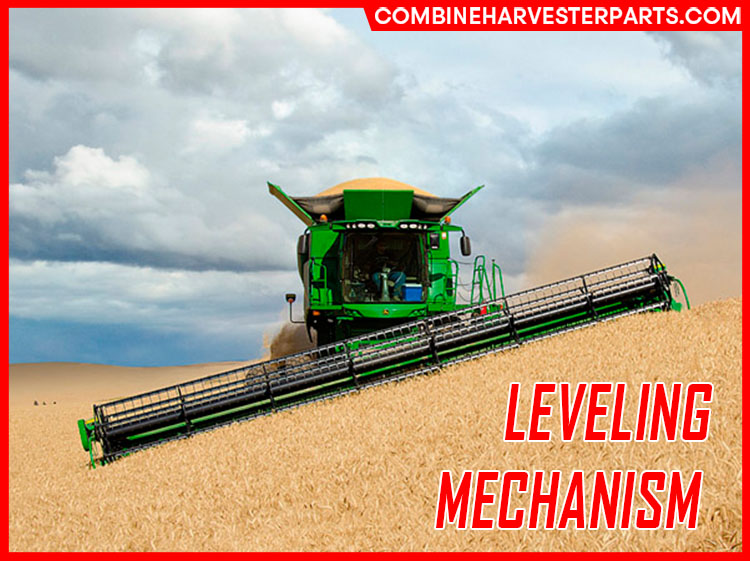 Leveling mechanism allows combine harvesters to operate on hillside field