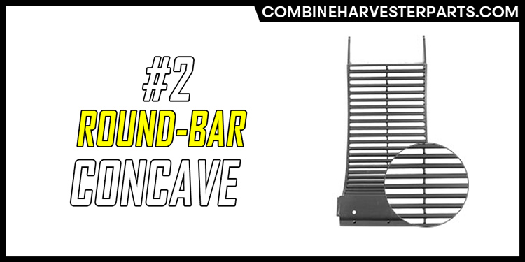 Round-bar concave in combine harvesters