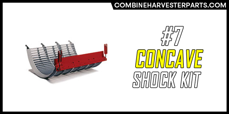 Spring-loaded shock kit concaves in combine harvester