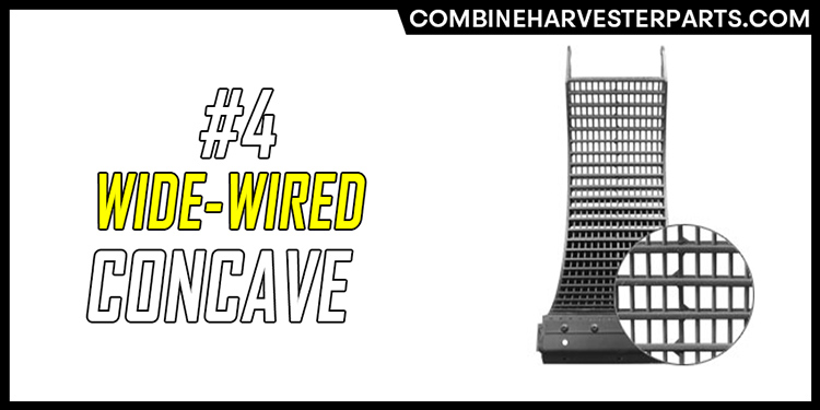 Wide-wired concave in combine harvester